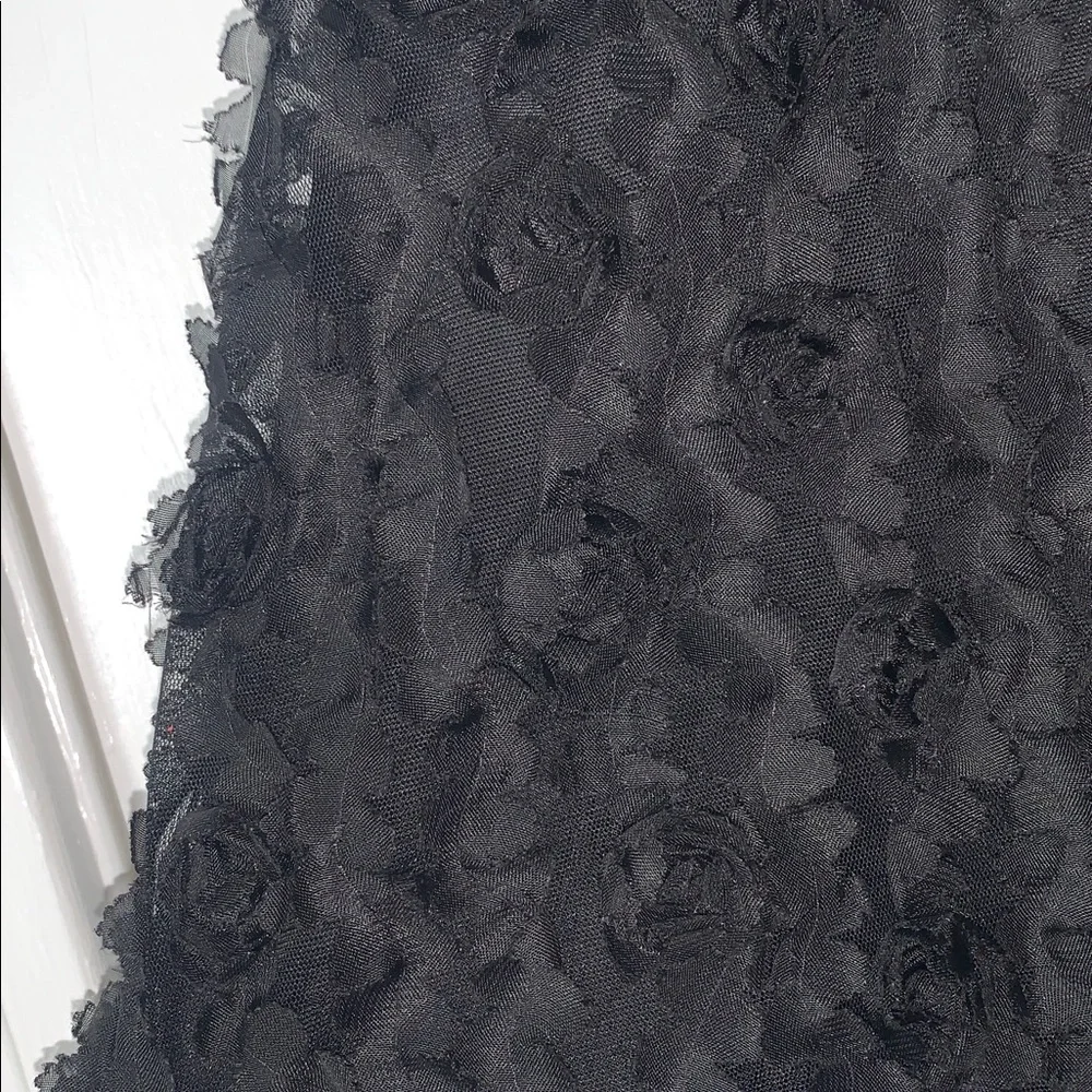 GAP Textured Black Roses Overlay Dress 6/7 EUC